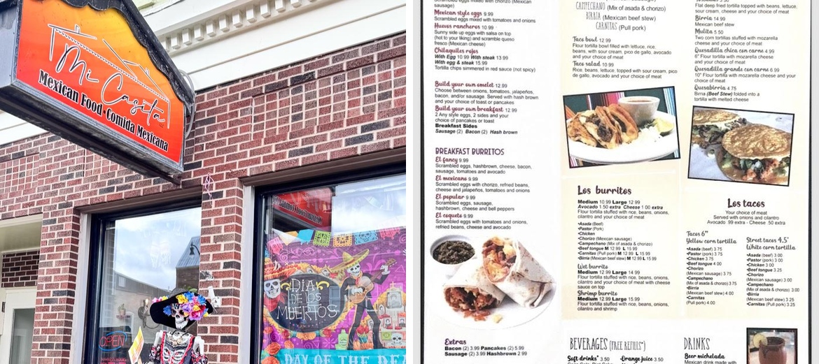Mi Casita llc Authentic Mexican Food Menu