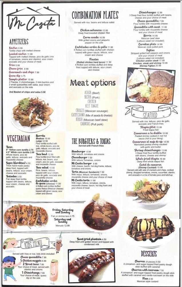 Mi Casita llc Authentic Mexican Food Menu image 3